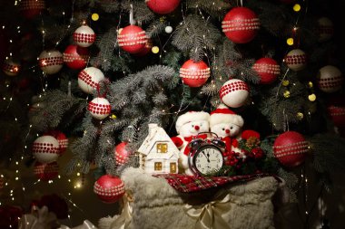 Yeni yıl kartı. Noel arka plan