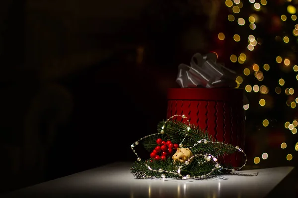 Yeni yıl kartı. Noel arka plan