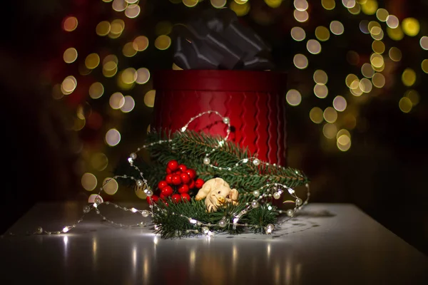 Yeni yıl kartı. Noel arka plan