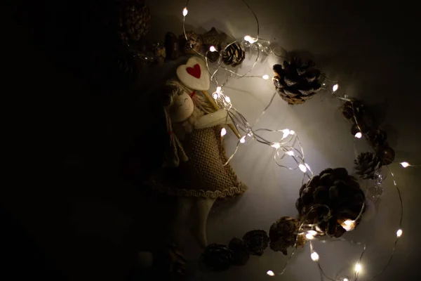 Yeni yıl kartı. Noel arka plan