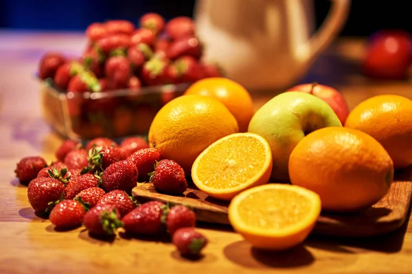 Fresh fruits. Mixed fruits background. Healthy eating, dieting.