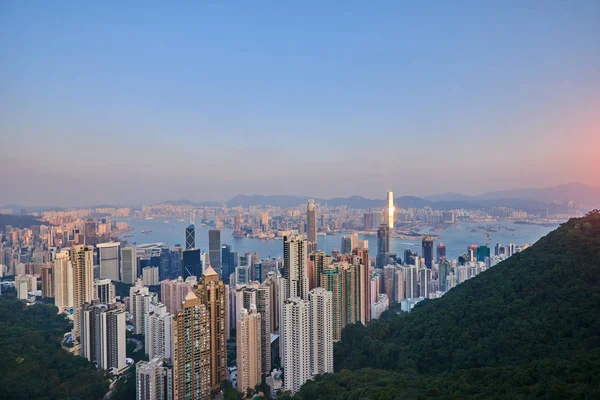 Famed skyline of Hong Kong from Victoria Peak