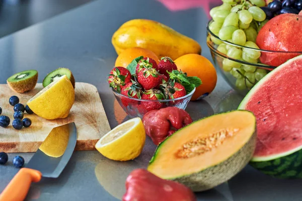 Frische Früchte Mischen Gesunde Ernährung Ernährungskonzept Saubere Ernährung — Stockfoto