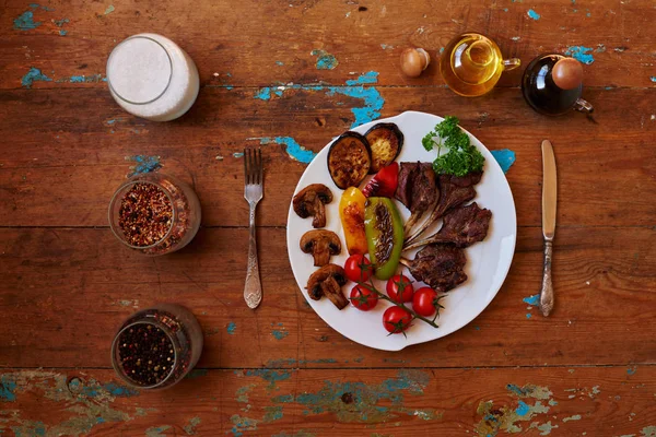 Ingemaakte Poot Van Lam Dat Zou Het Bakken Een Grill — Stockfoto