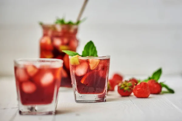 Drink Wijn Concept Spanje Drank Kruik Rode Wijn Sangria Punch — Stockfoto