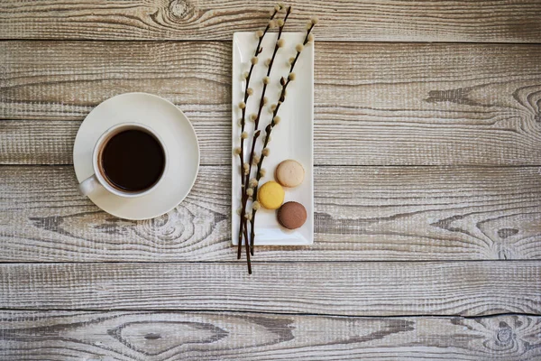 Kahve Renk Kahverengi Bej Tonlarında Macaroons — Stok fotoğraf