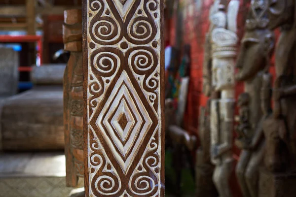 Různé Dřevěné Balinéskou Suvenýry Zobrazeny Umění Řemesel Trh Cestovního Ruchu — Stock fotografie