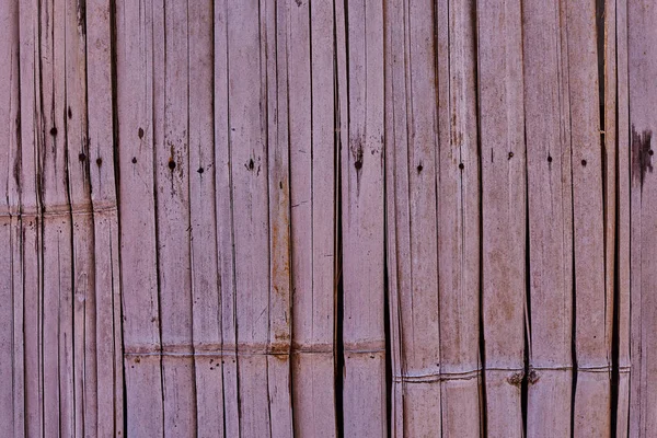 Bambusowe Ściany Stary Płot Nieczysty Bambusa Obszarach Wiejskich Białą Farbą — Zdjęcie stockowe