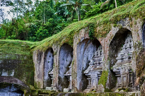 Gunung Kawi Świątyni Candi Kapliczki Dżungli Bali Indonezja Starych Świątyń — Zdjęcie stockowe