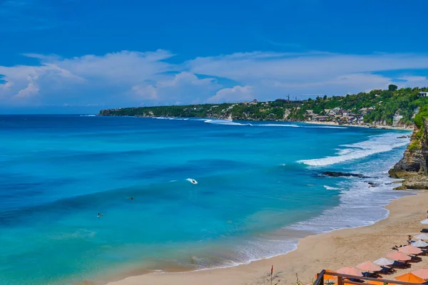 Spiaggia Balangan Bali Indonesia Natura Sfondo Vacanza Spiaggia Tropicale Surfer — Foto Stock