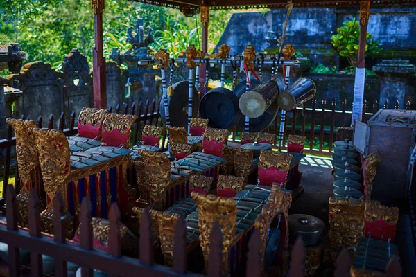 Traditionella Slagverk Musik Instrumenterar Bali Indonesien Traditionella Musikinstrument Som Används — Stockfoto