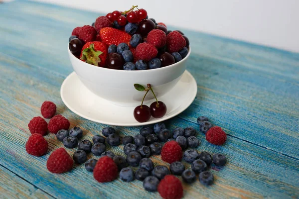 Beautiful Design Desserts Light Delicious Berries Lunch — Stock Photo, Image