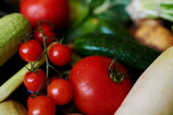 Különböző Nyers Zöldségek Háttér Egészséges Táplálkozás — Stock Fotó