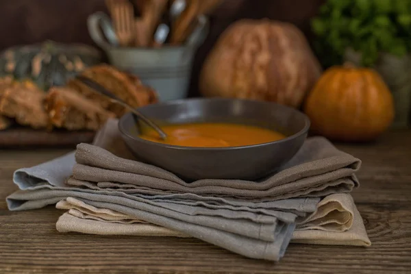 Vegetables Cream Soup Ingredients Concept Healthy Eating Vegetarian Food Dietary — Stock Photo, Image