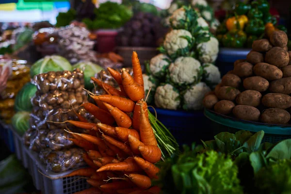 Νωπά Και Βιολογικά Λαχανικά Στην Αγορά Των Αγροτών Υψίπεδα Κάμερον — Φωτογραφία Αρχείου