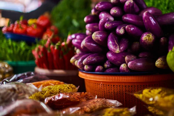 Καθυστέρησέ Τους Στην Αγορά Φρέσκων Τροφίμων Φρέσκιες Αγρότες Αγορά Φρούτων — Φωτογραφία Αρχείου