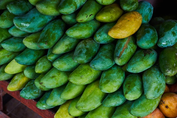 Markt Kraam Bali Indonesië Exotische Vruchten Een Boerenmarkt Biologisch Vers — Stockfoto