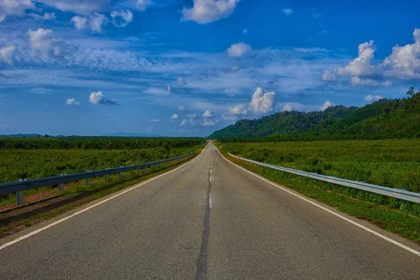 Estrada Vazia Que Leva Cameron Highlands Malásia Vista Espetacular Terreno — Fotografia de Stock