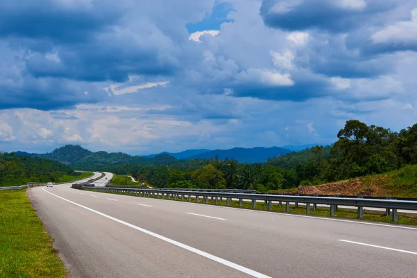 Road Cameron Highlands Hilly Haze Landscape Background Concept Travel Malaysia — Stock Photo, Image
