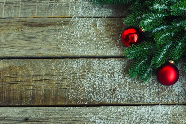 Fondo Navidad Para Tarjeta Felicitación Con Ramas Árbol Navidad Decoración — Foto de Stock