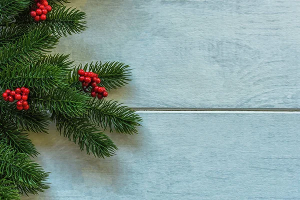 Fondo Navidad Para Tarjeta Felicitación Con Ramas Árbol Navidad Decoración — Foto de Stock