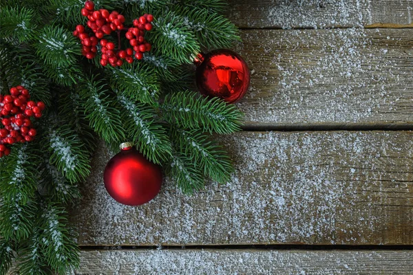 Fondo Navidad Para Tarjeta Felicitación Con Ramas Árbol Navidad Decoración — Foto de Stock