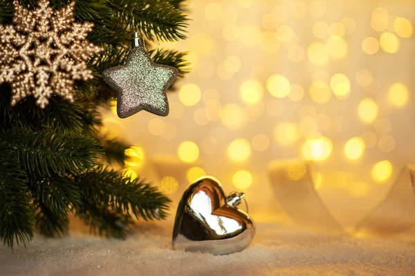 Vánoce Nový Rok Prázdninové Zázemí Světla Jiskřičky Selecnive Zaostření Tónový — Stock fotografie