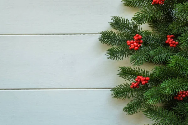 Fundo Natal Para Cartão Saudação Com Galhos Árvore Natal Decoração — Fotografia de Stock