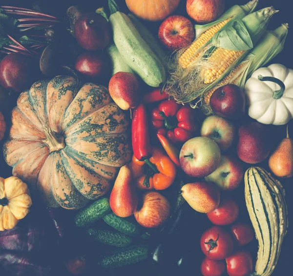 Тонированные Цветные Фрукты Овощи Органическое Здоровое Питание Тонированное Изображение — стоковое фото