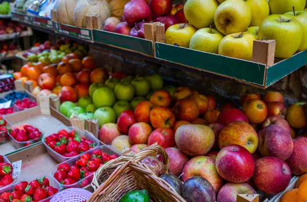 Ovoce Zelenina Farmářském Trhu — Stock fotografie