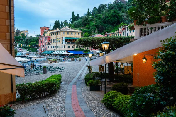 Portofino Italian Fishing Village Colorful Facades Luxury Shops Genoa Province — Stock Photo, Image