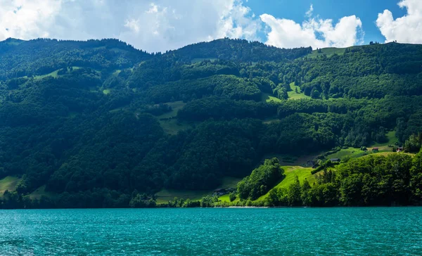 Incroyable Tourquise Lac Lungern Alpes Suisses Obwalden Suisse Europe — Photo