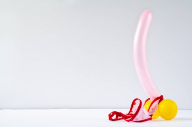 Big phallus with strong erection. Men penis size concept. 