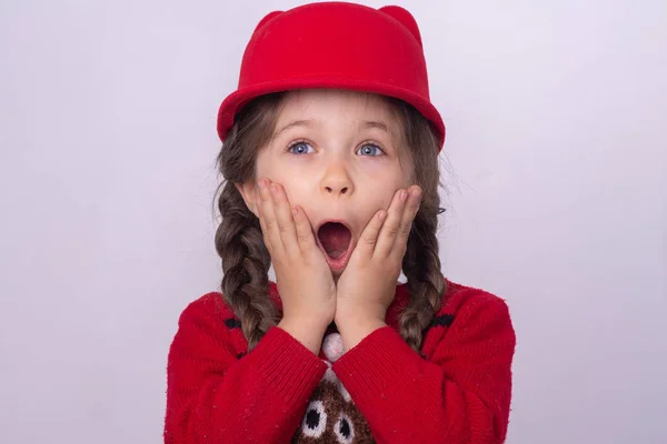 Sonriente Niño Divertido Las Vacaciones Navidad — Foto de Stock