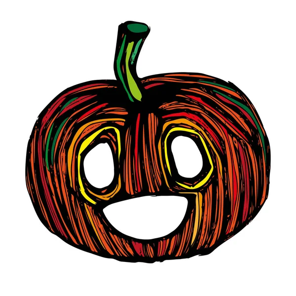 Single Sketch Pumpkin paint hand drawn picture — Stock Photo, Image