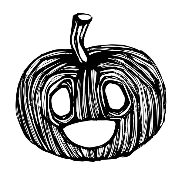 Single Sketch Pumpkin paint hand drawn picture — Stock Photo, Image