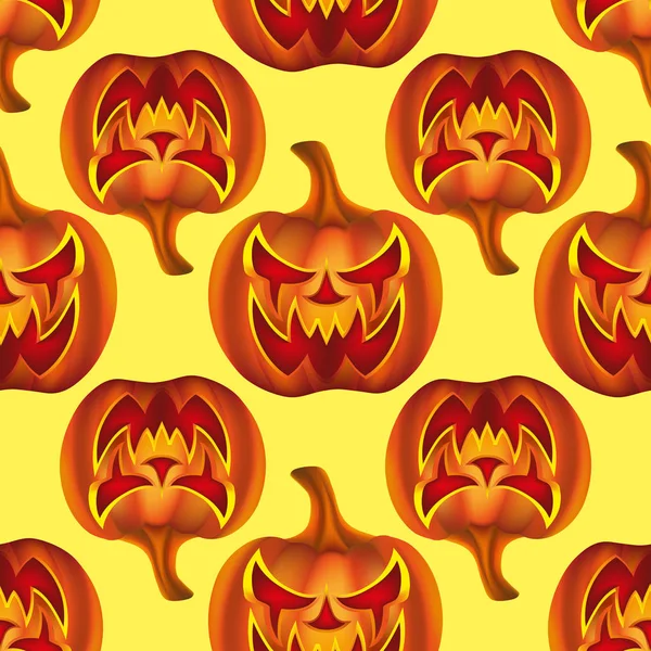 Vzor bezešvé s pumkins na pozadí pro halloween — Stockový vektor