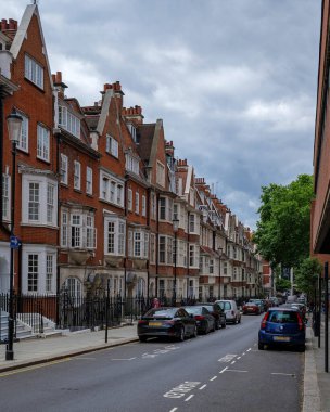 London - 06 24 2022: View of the Victorian houses on Hornton Street