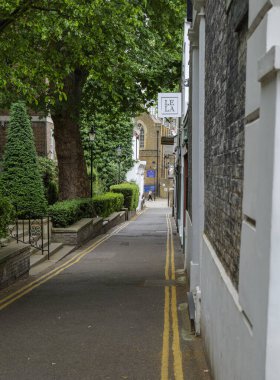 London - 06 24 2022: View of Kensington Church Walk