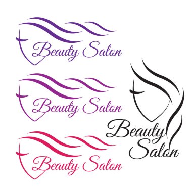 Kuaför salonu için vektör logo şablonu. Logo saç vektörü