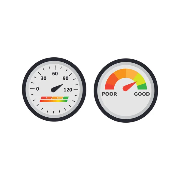 Kundenzufriedenheitsindikator Guter Und Schlechter Indikator Bonitätsnote — Stockvektor