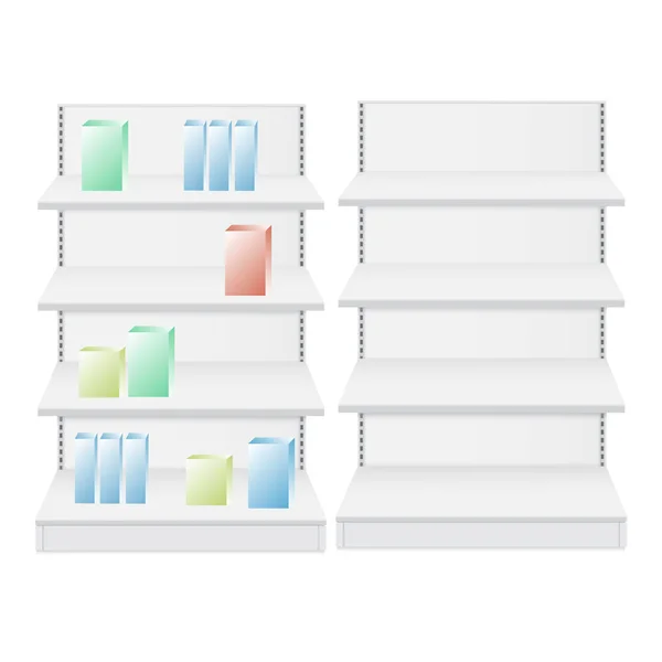 Shop shelves vector mockup — Stock Vector © myub 122393678