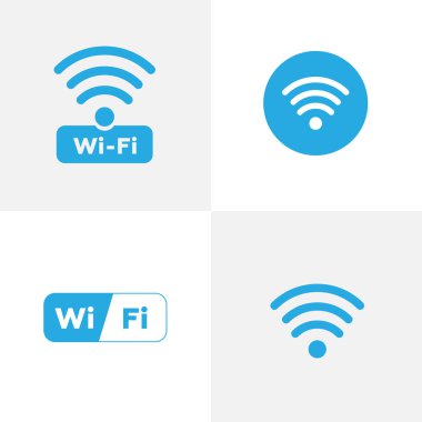 Bedava Wi-Fi ikonları ve Wi-Fi uygulamaları. Kablosuz ve kablosuz ağ vektörü