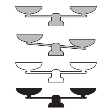 Zaman ve para tartıda. Vektör ölçekli resimleme