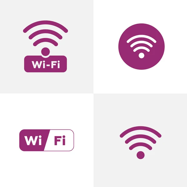 Wireless Network Symbol Wifi Icon Free Icons Wifi Applications — Stock Vector