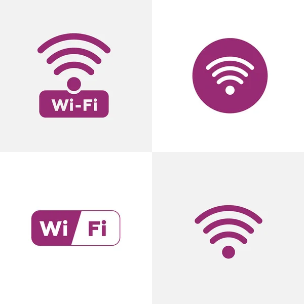 Draadloos Netwerk Symbool Wifi Icoon Gratis Iconen Wifi Toepassingen — Stockvector