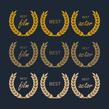 Laurel buğday ödülleri hanedan antika. Kazanan zafer ve başarı vektörü Laurel