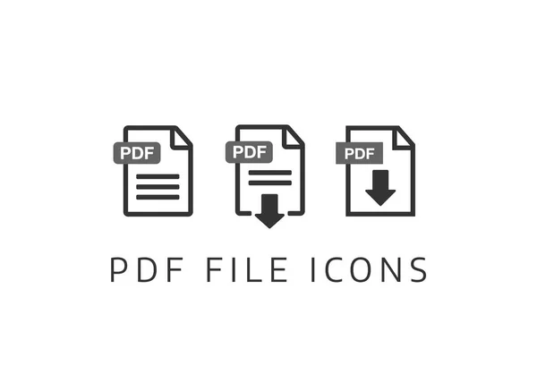 Pdf Bestand Download Icoon Document Tekst Symbool Web Formaat Informatie — Stockvector