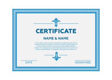 Sertifika vektör çizim. Sertifika sınır şablon vektör