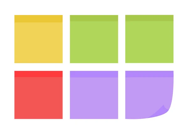 Las Notas Multicolores Publican Set Notas Adhesivas Colores Mensaje Multicolor — Vector de stock